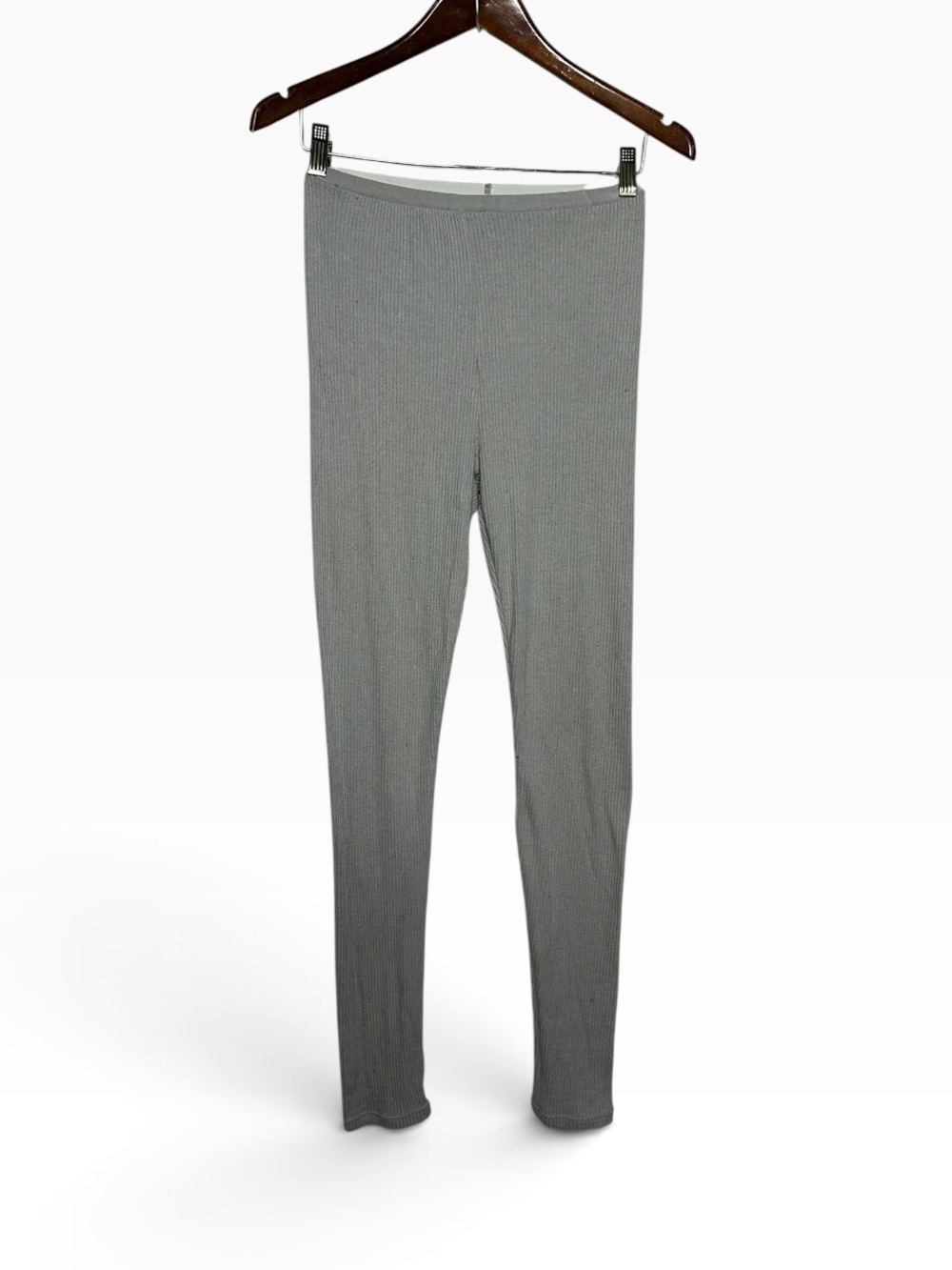 Intimately Free People Medium Grey Ribbed Knit High Waisted Leggings Lounge Pant